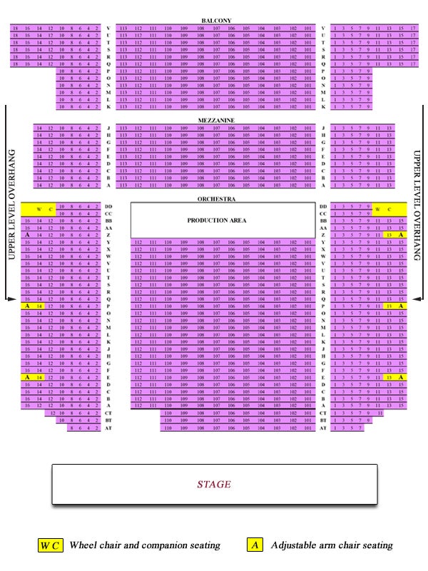 Seating Chart Bergen Performing Arts Center