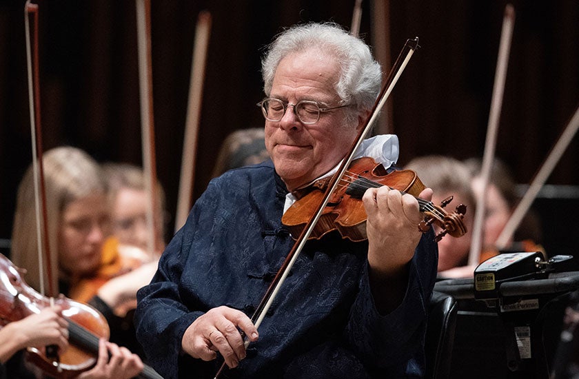 Itzhak Perlman with pianist Rohan De Silva