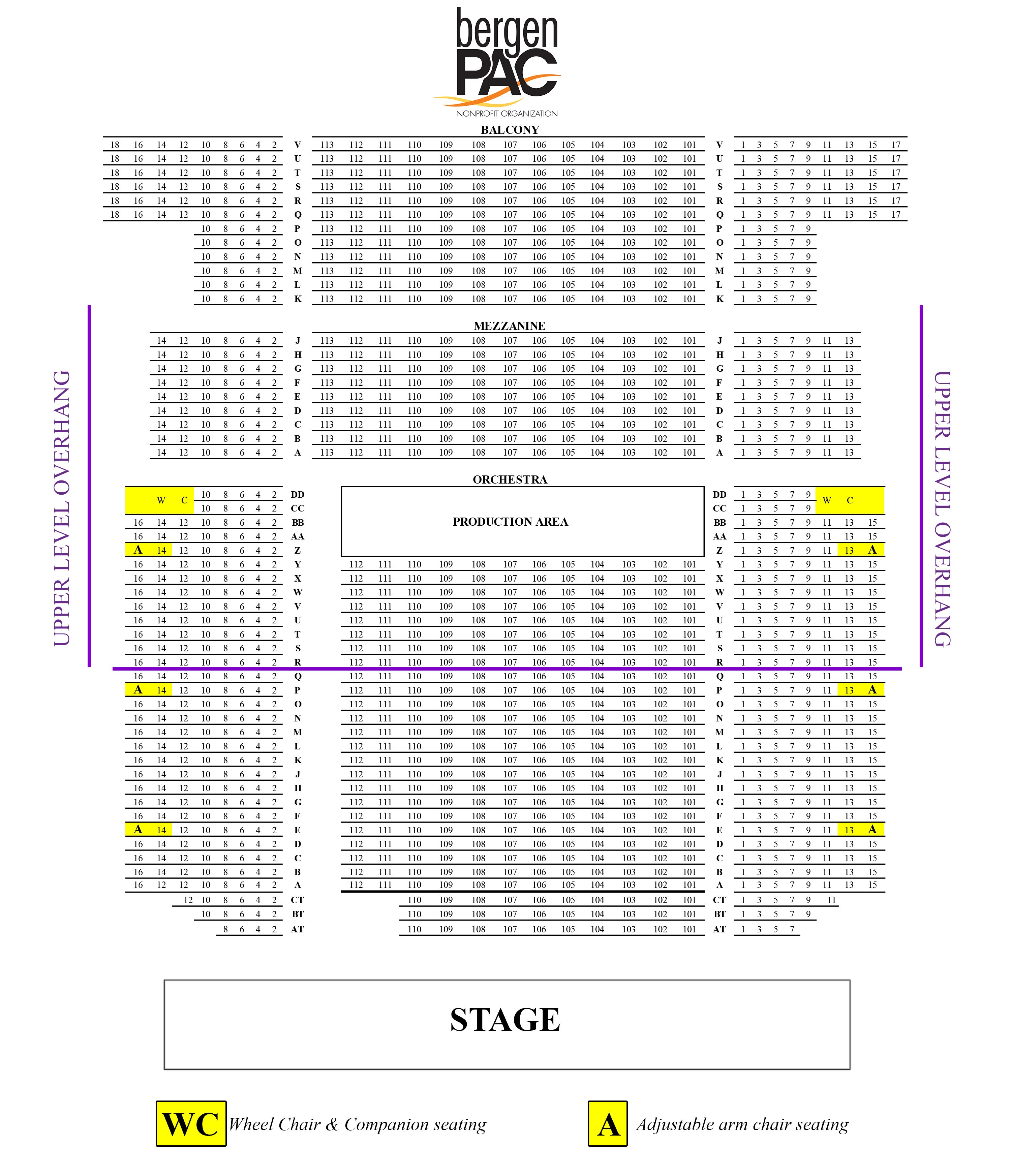 Pierre Seating Chart